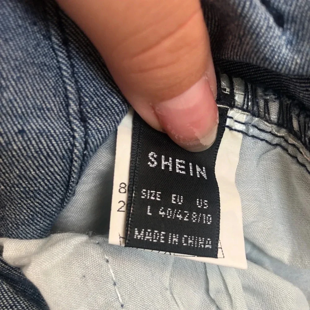 SHEIN HIGH WAISTED TIE WAIST FLARE JEANS